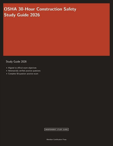 Produktbild: OSHA 30-Hour Construction Safety Study Guide 2026