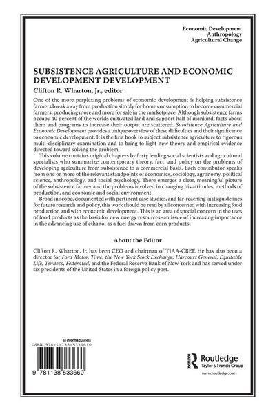 Produktbild: Subsistence Agriculture and Economic Development