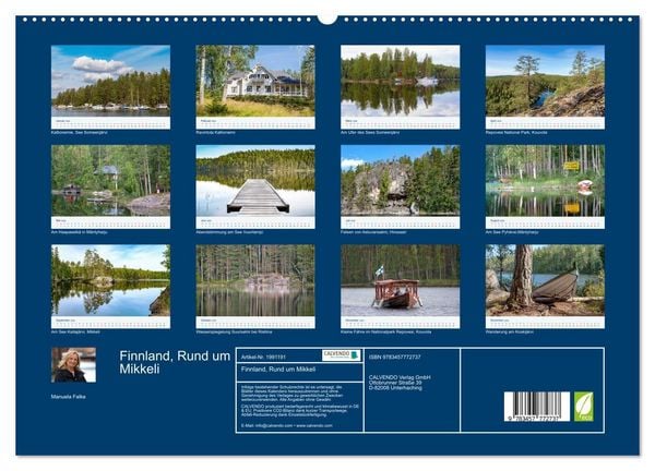 Produktbild: Finnland, Rund um Mikkeli (Wandkalender 2026 DIN A2 quer), CALVENDO Monatskalender