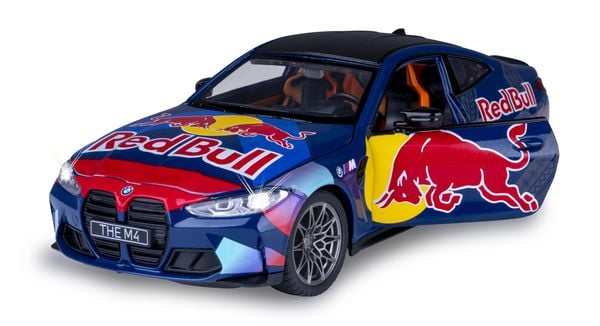 Produktbild: BMW M4 Diecast 1:24 blau inkl. Knopfzellen