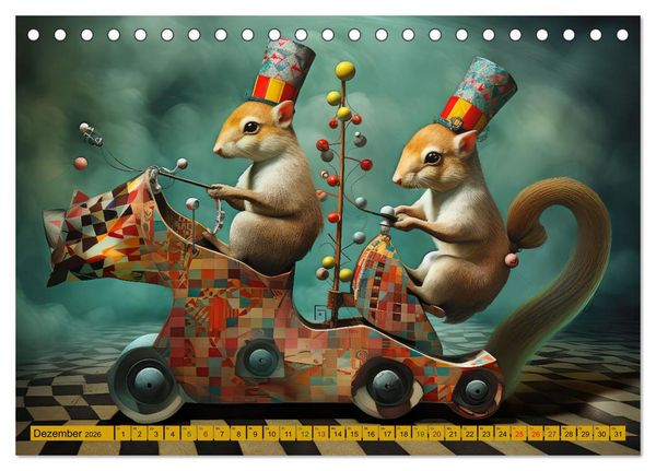Produktbild: Zirkus Witzig und skurril (Tischkalender 2026 DIN A5 quer), CALVENDO Monatskalender