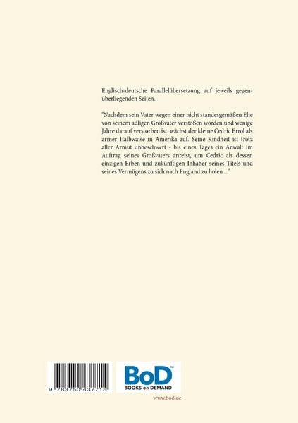 Produktbild: Der kleine Lord Fauntleroy / Little Lord Fauntleroy (Zweisprachig Englisch-Deutsch)