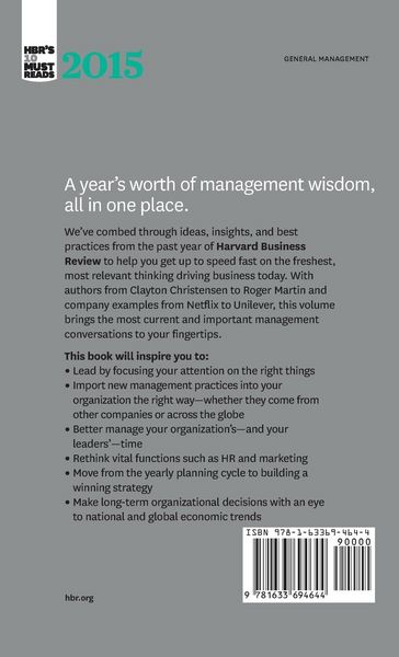 Produktbild: HBR's 10 Must Reads 2015