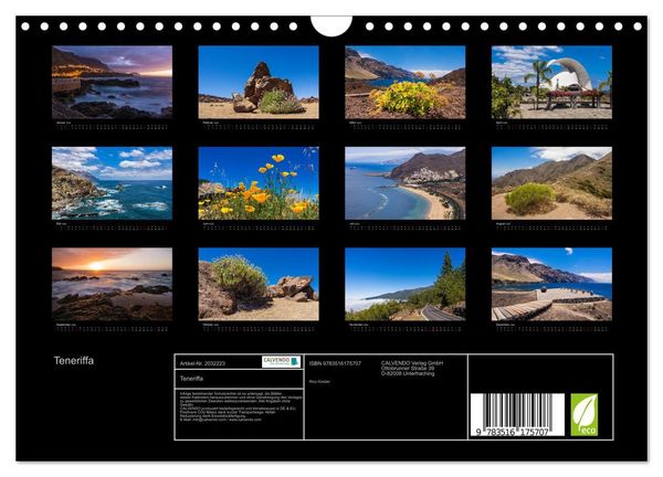 Produktbild: Teneriffa (Wandkalender 2026 DIN A4 quer), CALVENDO Monatskalender