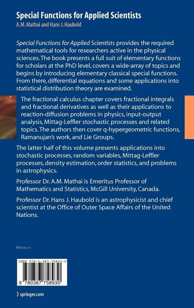 Produktbild: Special Functions for Applied Scientists