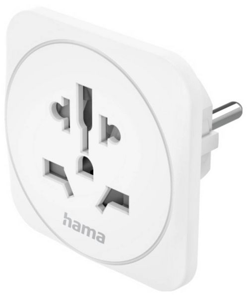 Produktbild: Hama 00223455 Reiseadapter Reiseadapter Typ E und F, 3-polig, universal, Welt nach Europa, Wei&szlig;