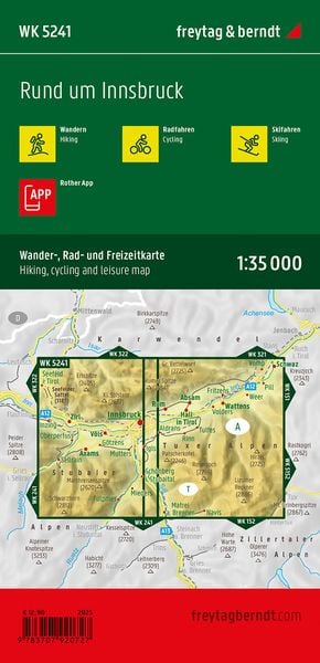Produktbild: freytag & berndt Wanderkarte WK 5241 Rund um Innsbruck 1:35.000