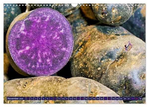 Produktbild: BLAU - Gem&uuml;se und Obst - Farbexplosion (Wandkalender 2026 DIN A3 quer), CALVENDO Monatskalender