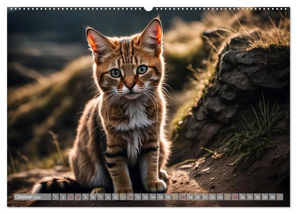 Produktbild: Hier kommt Mietzi (hochwertiger Premium Wandkalender 2026 DIN A2 quer), Kunstdruck in Hochglanz