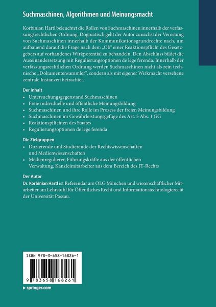 Produktbild: Suchmaschinen, Algorithmen und Meinungsmacht