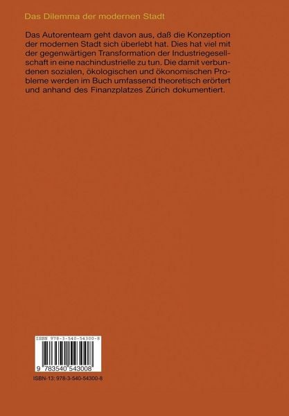 Produktbild: Das Dilemma der modernen Stadt