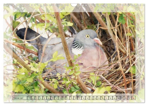 Produktbild: Zauberhaftes Nestgefl&uuml;ster (Wandkalender 2027 DIN A3 quer), CALVENDO Monatskalender
