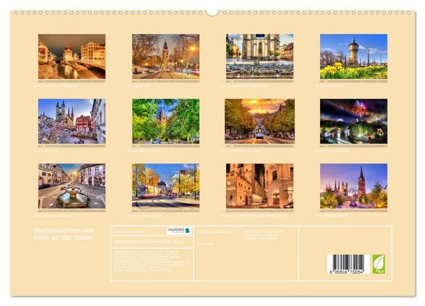 Produktbild: Stadtansichten von Halle an der Saale (hochwertiger Premium Wandkalender 2026 DIN A2 quer), Kunstdruck in Hochglanz