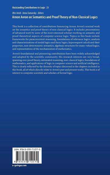 Produktbild: Arnon Avron on Semantics and Proof Theory of Non-Classical Logics