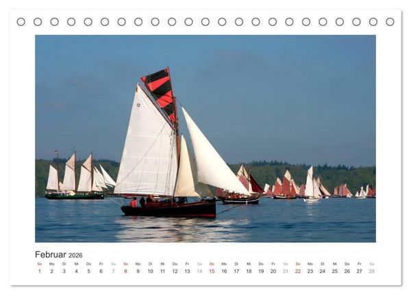 Produktbild: Historische Segelschiffe auf der Ostsee (Tischkalender 2026 DIN A5 quer), CALVENDO Monatskalender