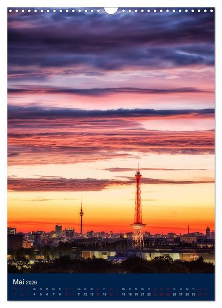 Produktbild: Berliner Fernsehturm - Magische Momente (Wandkalender 2026 DIN A3 hoch), CALVENDO Monatskalender