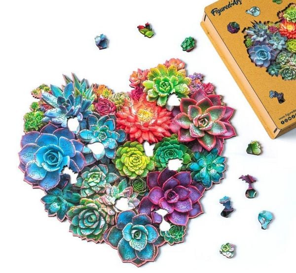 Produktbild: FiguredArt WP-FA1019 - Holzpuzzle Erwachsene - Saftiges Herz, 200 Teile, 29x27,8 cm
