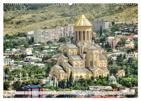 Produktbild: Georgien - Kirchen Kl&ouml;ster Kaukasus (hochwertiger Premium Wandkalender 2026 DIN A2 quer), Kunstdruck in Hochglanz