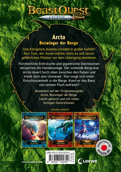 Produktbild: Beast Quest Legend (Band 3) - Arcta, Bezwinger der Berge