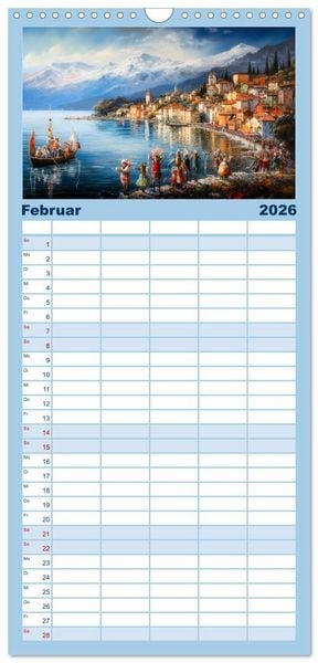 Produktbild: Familienplaner 2026 - Lieblingssee mit 5 Spalten (Wandkalender, 21 x 45 cm) CALVENDO