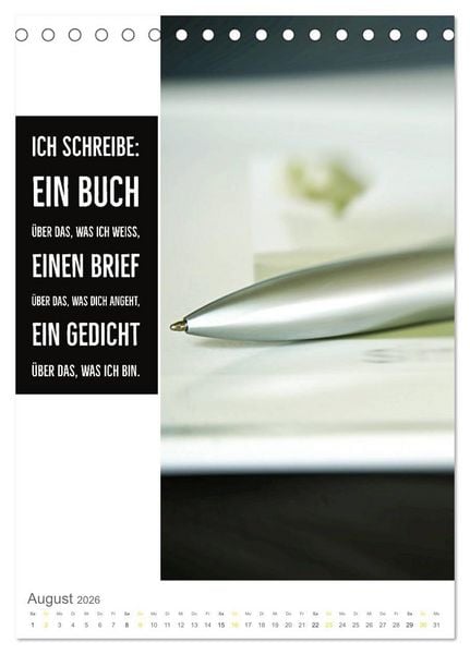 Produktbild: Tagesfarben - Poesie in Wort und Bild (Tischkalender 2026 DIN A5 hoch), CALVENDO Monatskalender