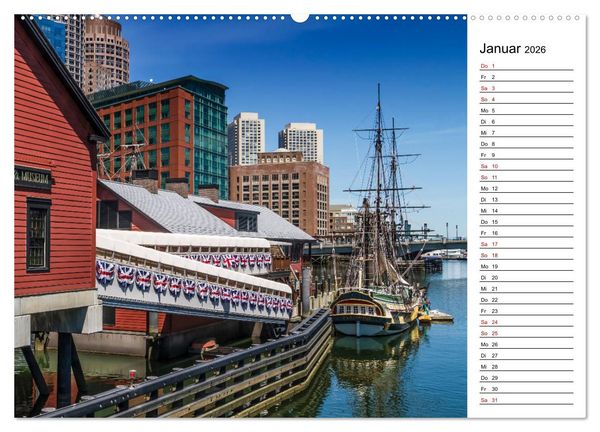 Produktbild: Stadtansichten aus Boston (hochwertiger Premium Wandkalender 2026 DIN A2 quer), Kunstdruck in Hochglanz