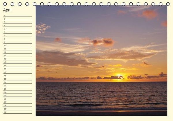 Produktbild: Colours by the sea / Birthday Calendar / UK-Version (Table Calendar perpetual DIN A5 Landscape)