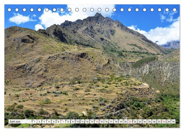 Produktbild: Inka Trail und Machu Picchu, Trekking zur ber&uuml;hmten Inkastadt (Tischkalender 2026 DIN A5 quer), CALVENDO Monatskalender