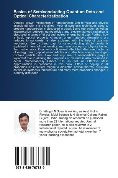 Produktbild: Basics of Semiconducting Quantum Dots and Optical Characterizatization