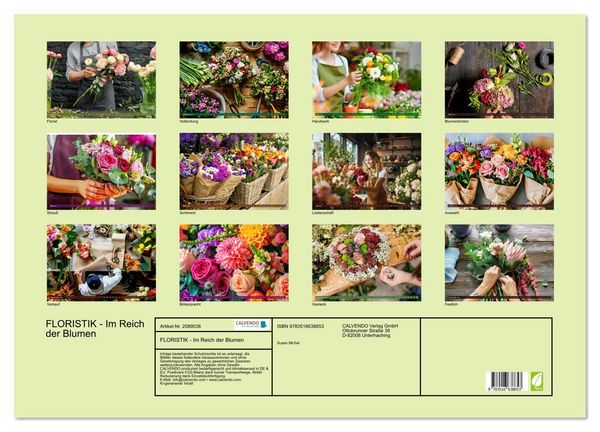 Produktbild: FLORISTIK - Im Reich der Blumen (Wandkalender 2026 DIN A2 quer), CALVENDO Monatskalender