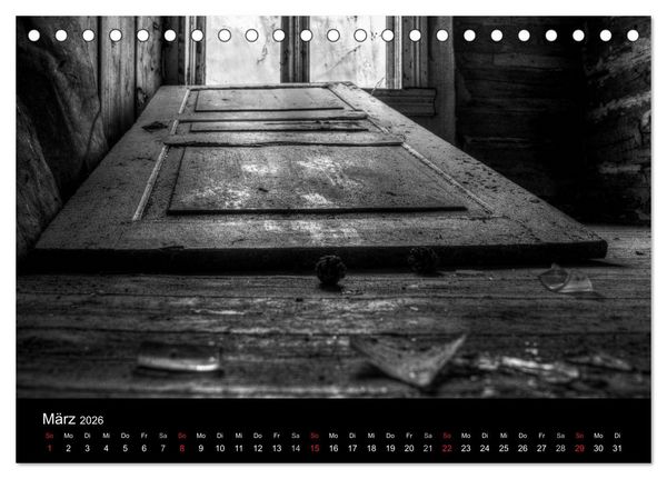 Produktbild: Objekte in schwarz weiss (Tischkalender 2026 DIN A5 quer), CALVENDO Monatskalender