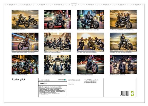 Produktbild: Rockergl&uuml;ck (Wandkalender 2027 DIN A2 quer), CALVENDO Monatskalender