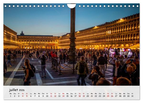 Produktbild: Venise - Un hommage imag&eacute; &agrave; la magie v&eacute;nitienne (Calendrier mural 2026 DIN A4 vertical), CALVENDO calendrier mensuel
