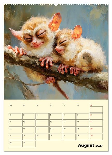 Produktbild: Koboldmakis. Kleine H&uuml;ter des Dschungels (hochwertiger Premium Wandkalender 2027 DIN A2 hoch), Kunstdruck in Hochglanz