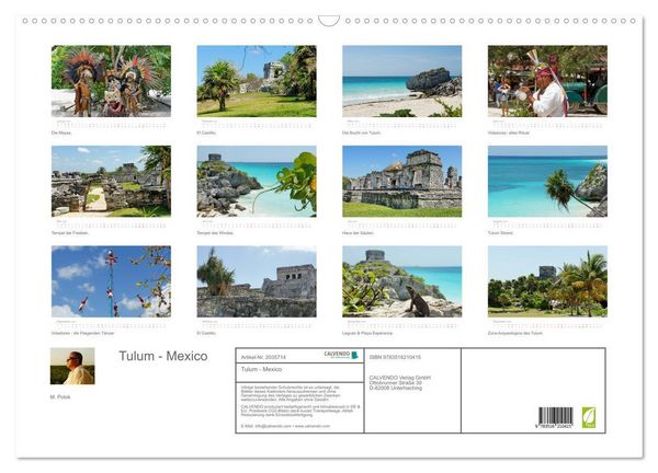 Produktbild: Tulum - Mexico (Wandkalender 2026 DIN A2 quer), CALVENDO Monatskalender
