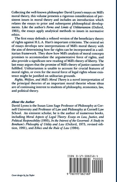 Produktbild: Rights, Welfare, and Mill's Moral Theory