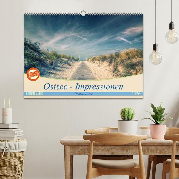 Produktbild: Ostsee - Impressionen (Wandkalender 2026 DIN A2 quer), CALVENDO Monatskalender