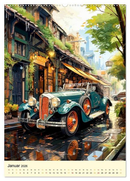 Produktbild: Nostalgic Cars der Traum (Wandkalender 2026 DIN A2 hoch), CALVENDO Monatskalender