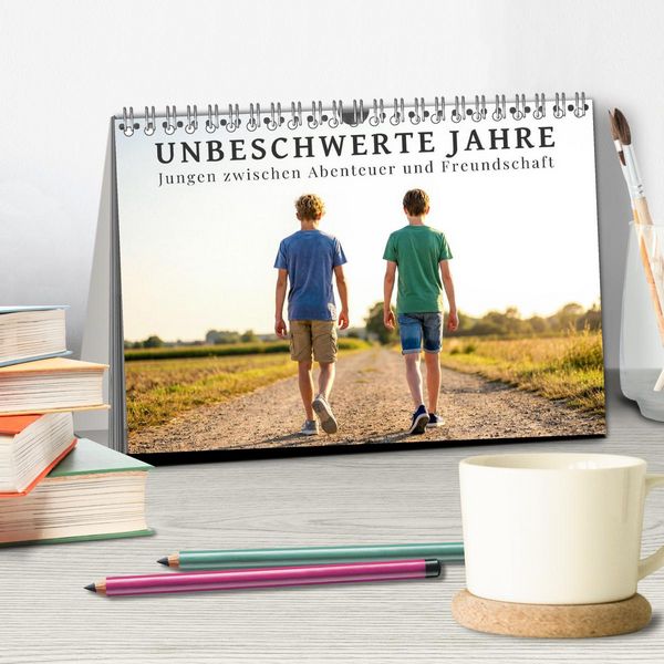 Produktbild: Unbeschwerte Jahre - Jungen zwischen Abenteuer und Freundschaft (Tischkalender 2027 DIN A5 quer), CALVENDO Monatskalender