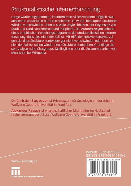 Produktbild: Strukturalistische Internetforschung