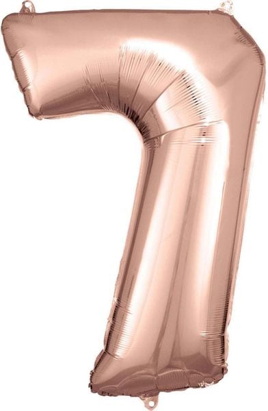 Produktbild: Amscan Folienballon Zahl 7 ros&eacute; 58x88cm