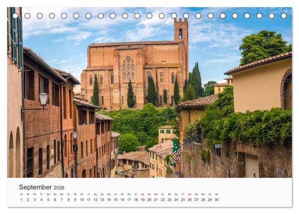 Produktbild: Die sch&ouml;nsten Orte in Italien. (Tischkalender 2026 DIN A5 quer), CALVENDO Monatskalender