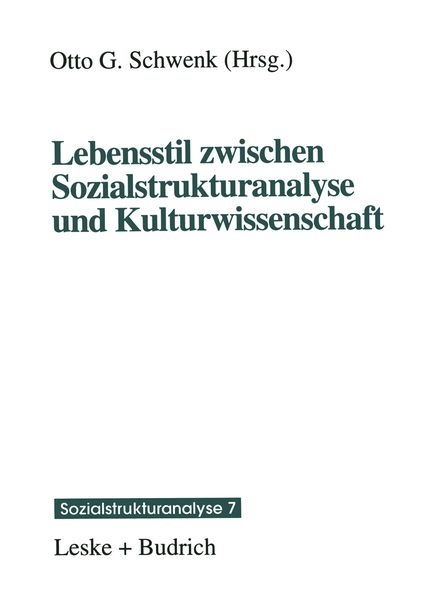 Produktbild: Lebensstil zwischen Sozialstrukturanalyse und Kulturwissenschaft