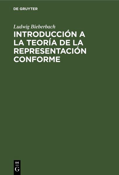 Produktbild: Introducci&oacute;n a la teor&iacute;a de la representaci&oacute;n conforme