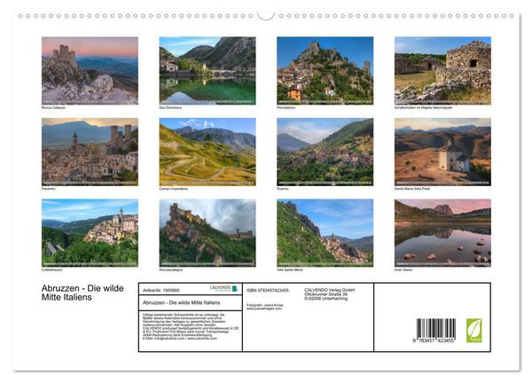Produktbild: Abruzzen - Die wilde Mitte Italiens (hochwertiger Premium Wandkalender 2026 DIN A2 quer), Kunstdruck in Hochglanz