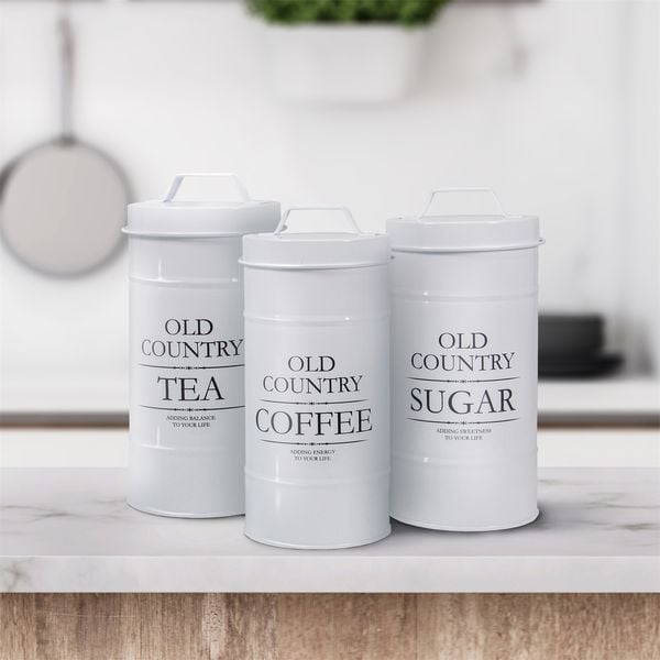 おしょ様。3個セット　ホワイト　アウトレット Neuetischkultur Vorratsdosen 3er-Set Landhaus Weiß kaufen