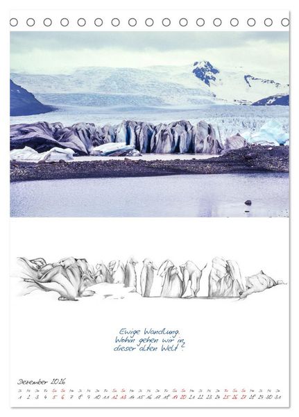 Produktbild: Naturwesen in Island (Tischkalender 2026 DIN A5 hoch), CALVENDO Monatskalender