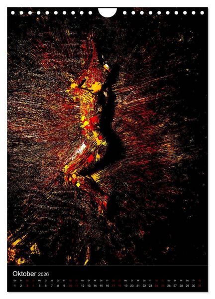 Produktbild: Farbakte - Action Paintings (Wandkalender 2026 DIN A4 hoch), CALVENDO Monatskalender