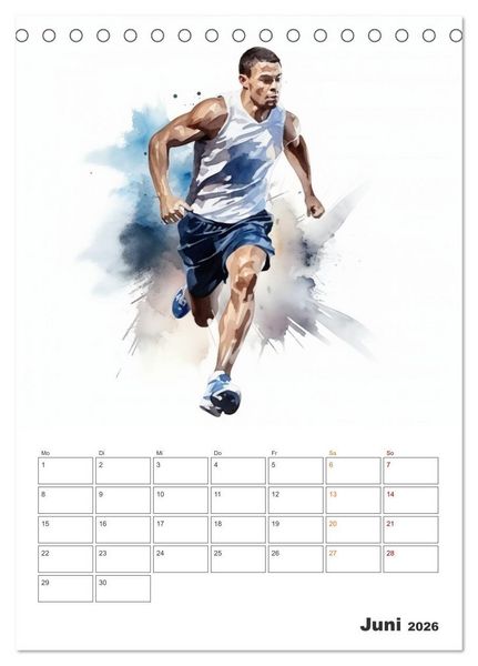 Produktbild: Aktivit&auml;ten im Sport (Tischkalender 2026 DIN A5 hoch), CALVENDO Monatskalender
