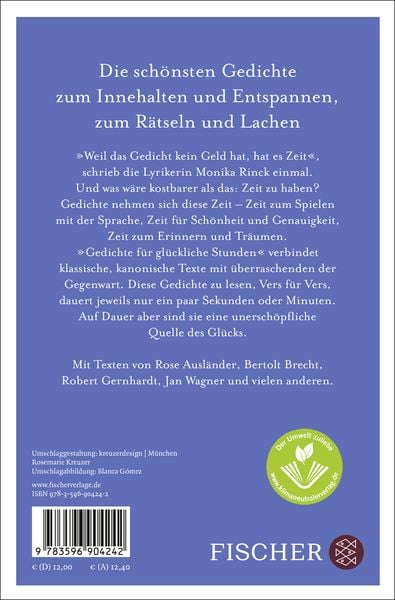 Produktbild: Gedichte f&uuml;r gl&uuml;ckliche Stunden